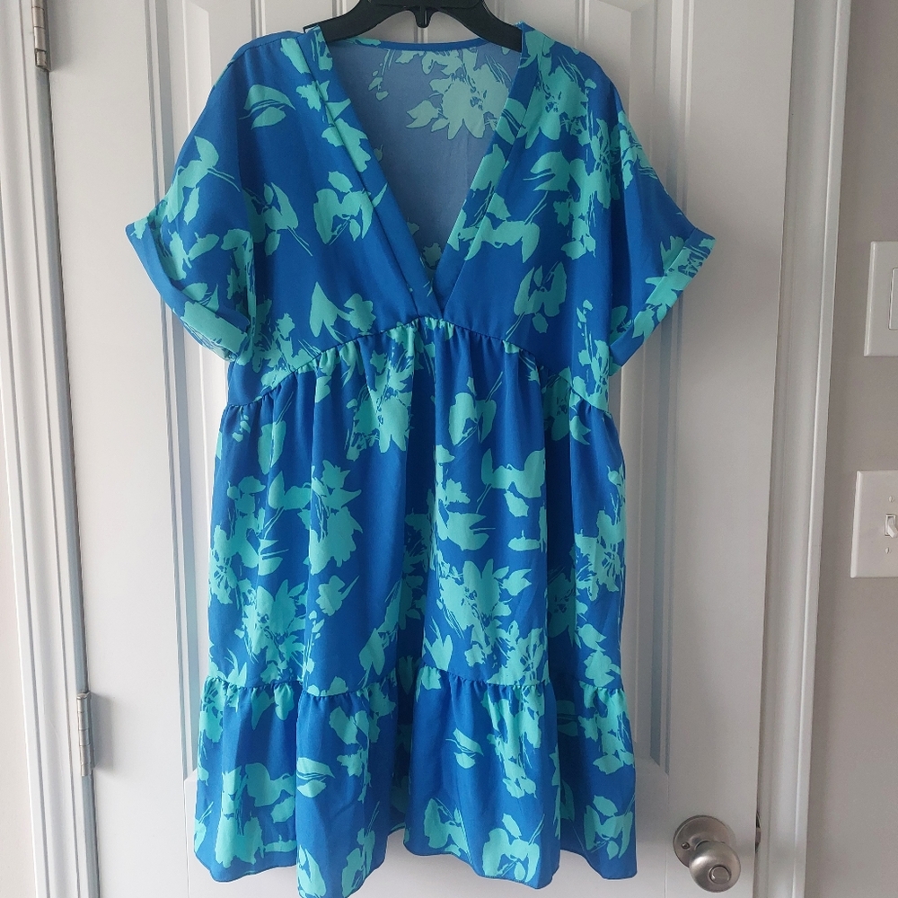 Blue Floral Dress